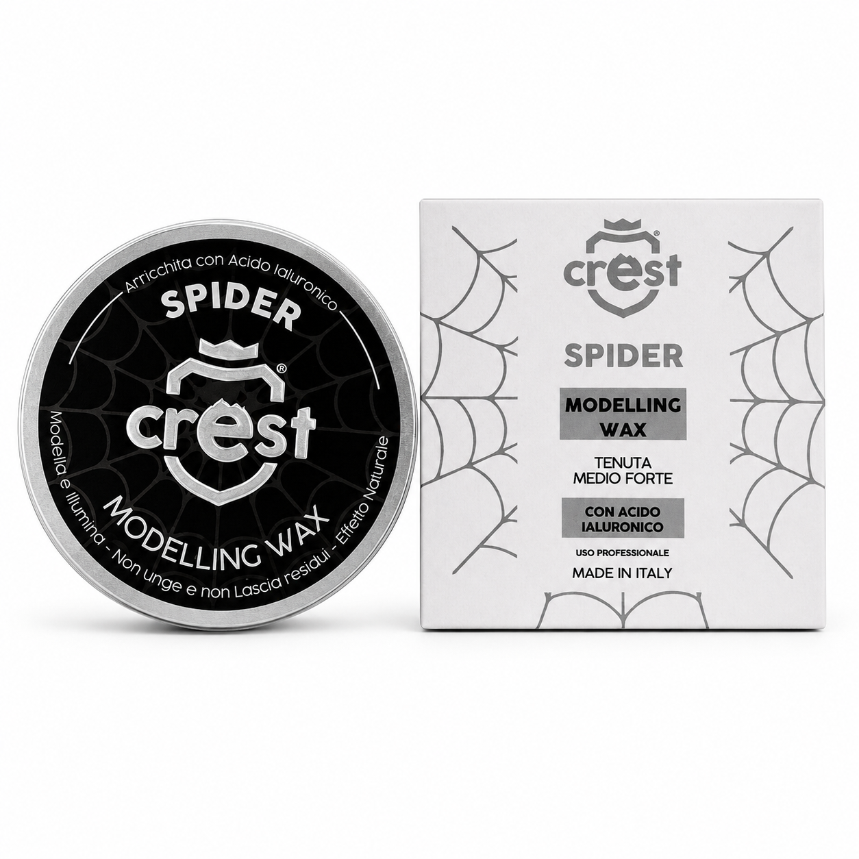 Crest Spider Wax – Cera Modellante Effetto Ragnatela Opaca Tenuta Medio-Forte