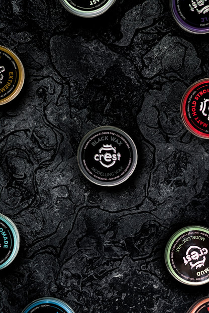 Crest Black Wax – Cera Modellante Nera Riflessante Tenuta Media