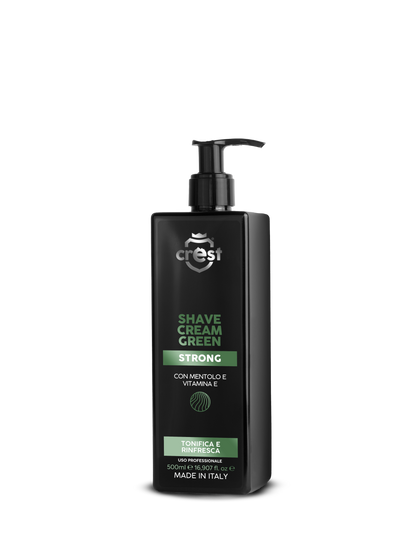 Crest Shave Cream Green Strong – Crema Barba Rinfrescante Tenuta Extra