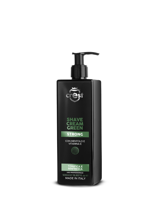 Crest Shave Cream Green Strong – Crema Barba Rinfrescante Tenuta Extra